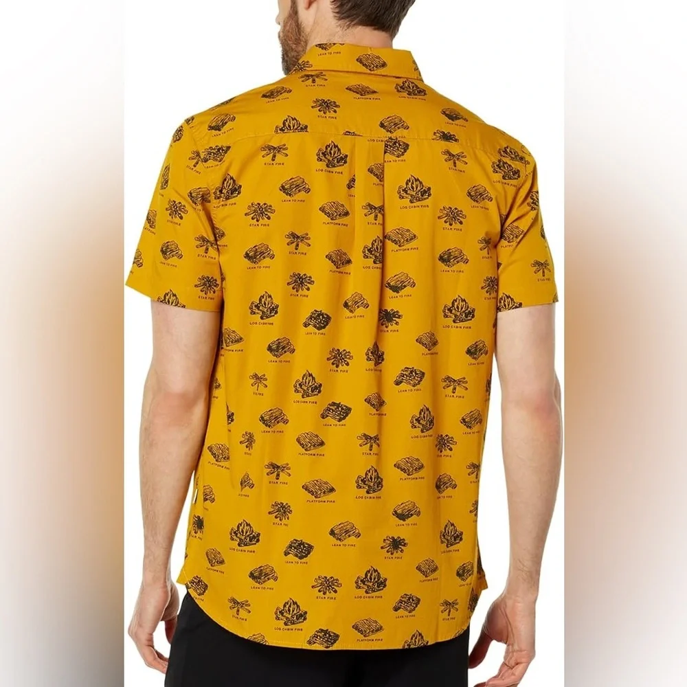 The North Face Short Sleeve Baytrail Shirt in Arrowwood Yellow Campfire Hipster